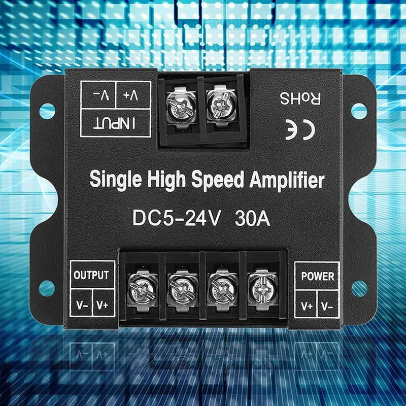 DC5 24V 30A مضخم إشارة LED أحادي اللون PWM لشريط LED مع إدخال وإخراج مستقر من المعدن - Image 3